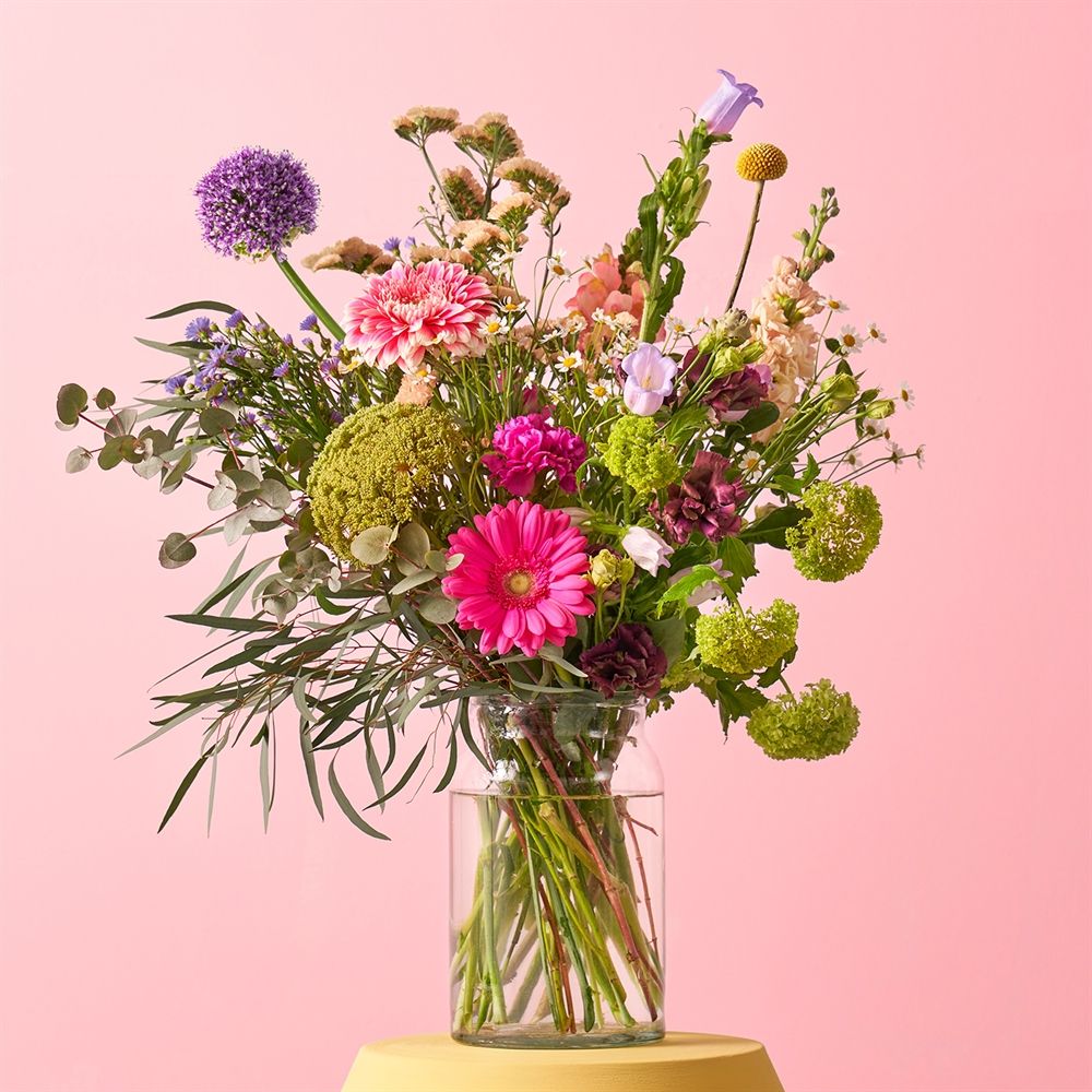 Verjaardag felicitatie boeket bloemen